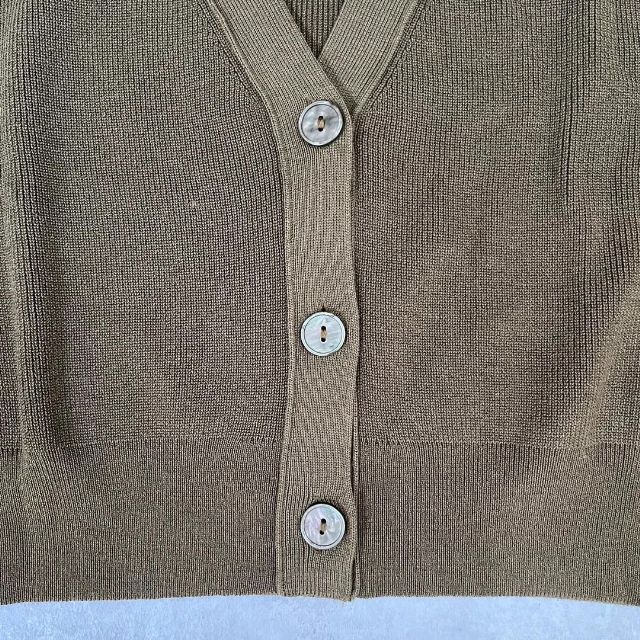 ウォッシャブルクロップドカーディガンの質感