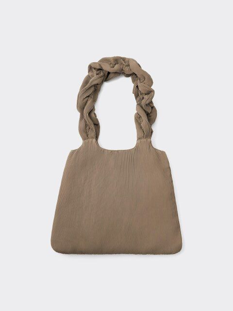 2024guレディースプリーツフリルトートバッグ