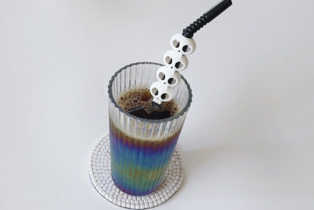 ダイソー ダイソー ハロウィンキャラクターストロー（5本） 使用例