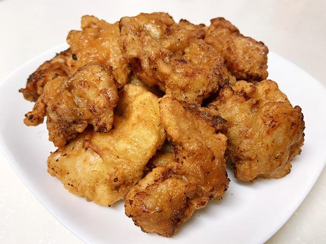 国産若鶏モモ肉ジャンボパック ロピア 唐揚げ調理例