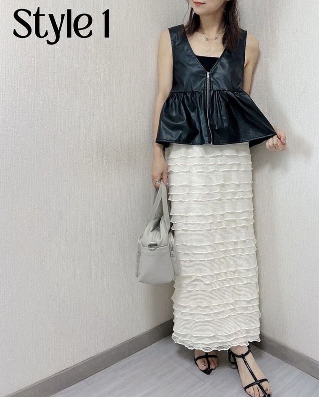 合皮ベスト正面