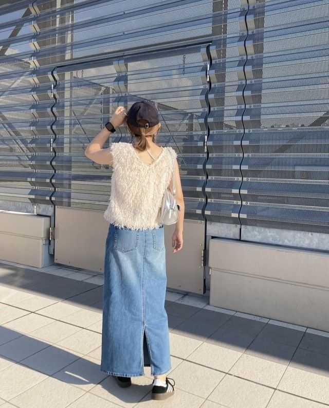 シャギーベスト後ろ