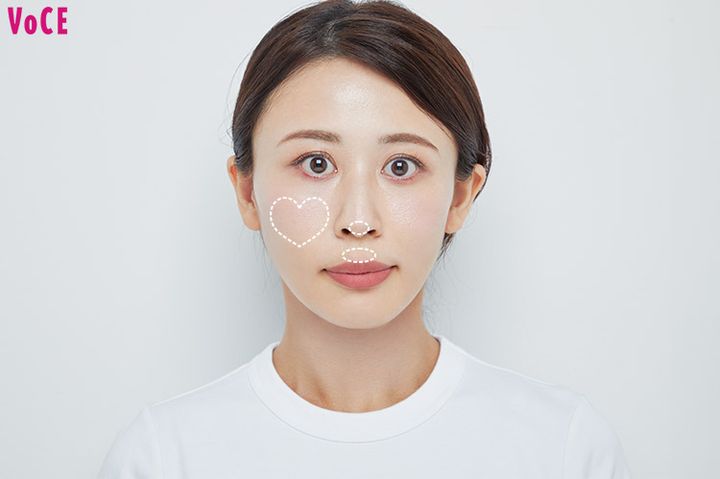 メイクのプロ：ちまっとのせずにコントロールカラー感覚で塗る