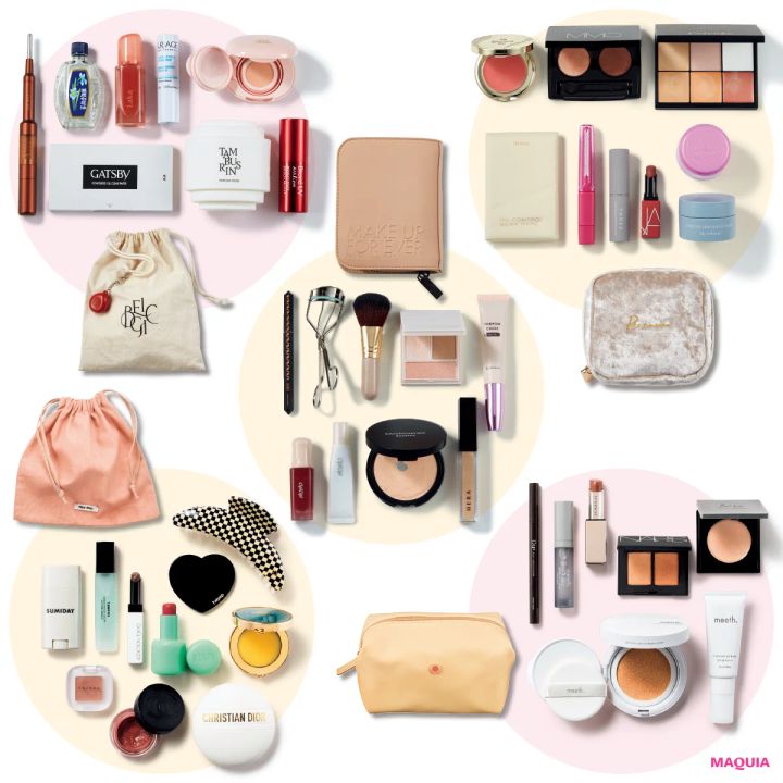 ヘア&メイク ポーチ 中身 皮脂オフ 血色 メイク直し