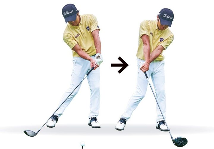 右へのミス“引っかけ”の簡単な修正方法！「右手だけハンドダウン」で握る