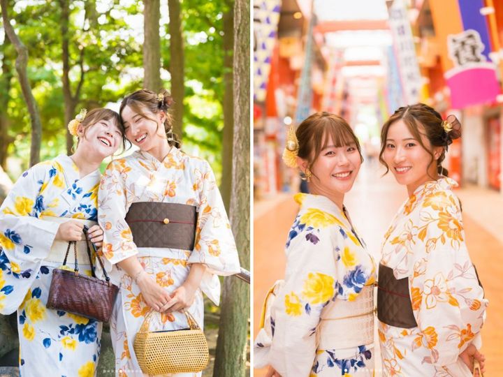 吉田優利、“浴衣姿”で親友2ショットを披露！「楽しい時間を過ごせました」