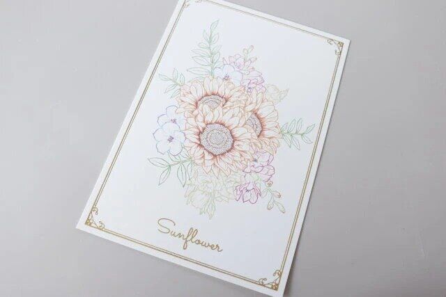 ダイソー 大人のぬり絵～ブルーミングフラワー～