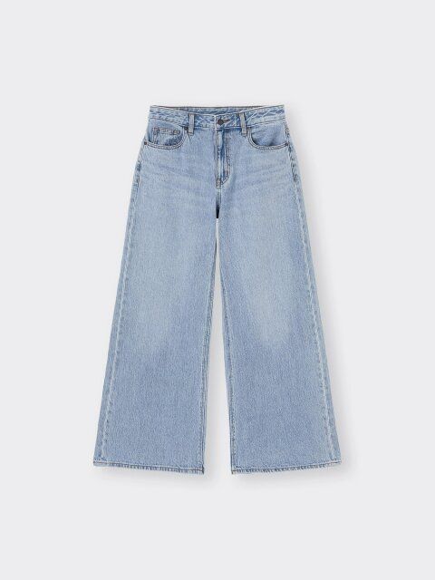 GUのミドルライズワイドジーンズ