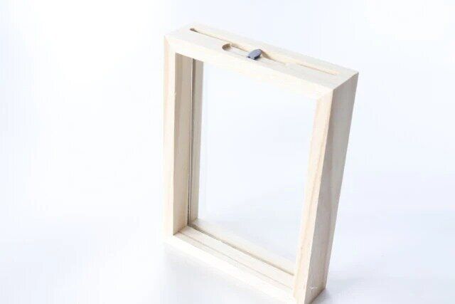 セリア 木製写真立てL判両面タイプ大