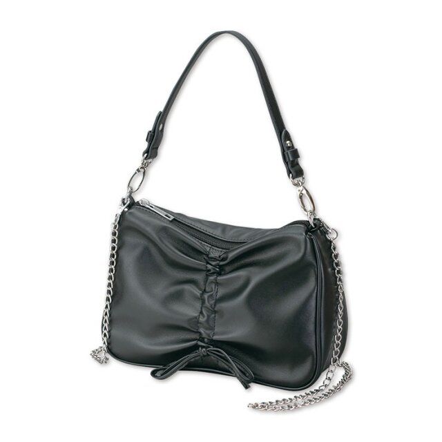 2024秋しまむらレディースリボンギャザー2WAYバッグ