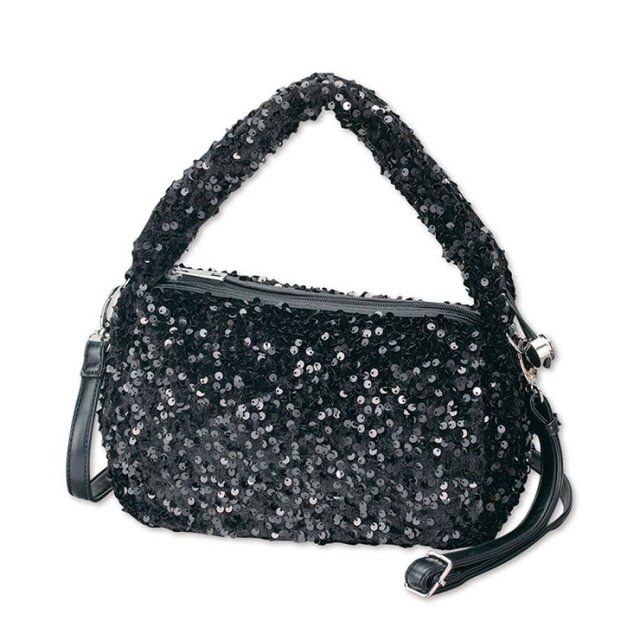 2024秋しまむらレディーススパンコール2WAYバッグ