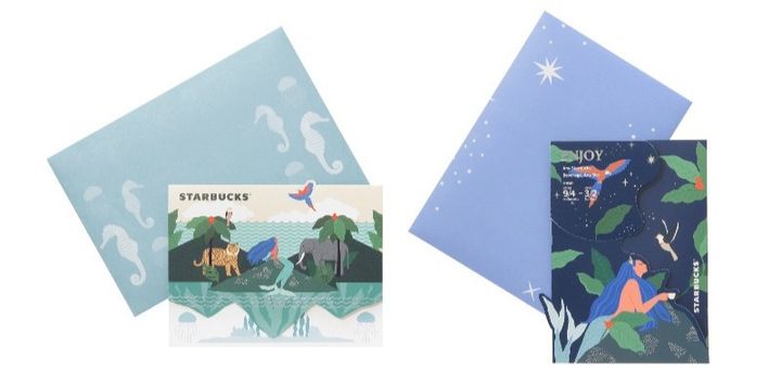 左から「アニバーサリー2024ビバレッジカード（グリーン / ネイビー）」各750円 【ドリンク引換有効期間】2024年9月4日（水）〜2025年3月2日（日） 【ドリンク交換チケット】 700円（店内利用）、687円（持ち帰り）までのドリンクと交換可能