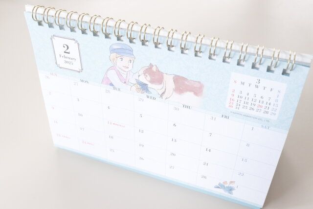 セリア 世界名作劇場卓上カレンダー デザイン