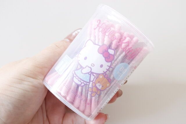 ダイソーの使うのがもったいない綿棒 ハローキティ（80本入）