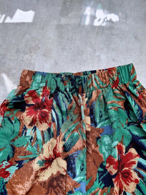 cocaワイド柄パンツのウエストゴム部分