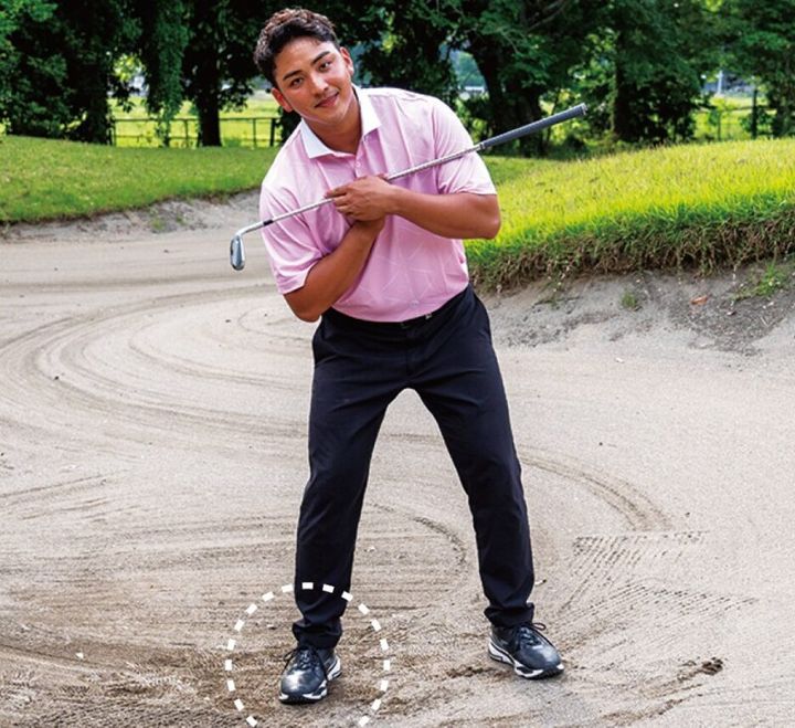 バンカーの正しいアドレスとは？フェースもスタンスも思い切って開く！