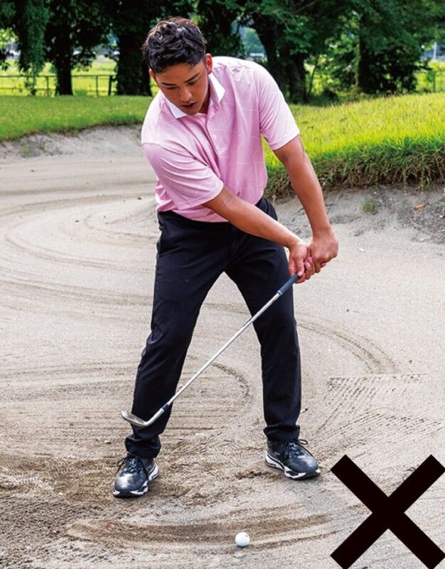 バンカーの正しいアドレスとは？フェースもスタンスも思い切って開く！