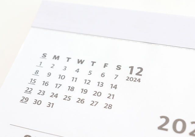 ダイソー A3壁掛けカレンダーモノトーン レイアウト