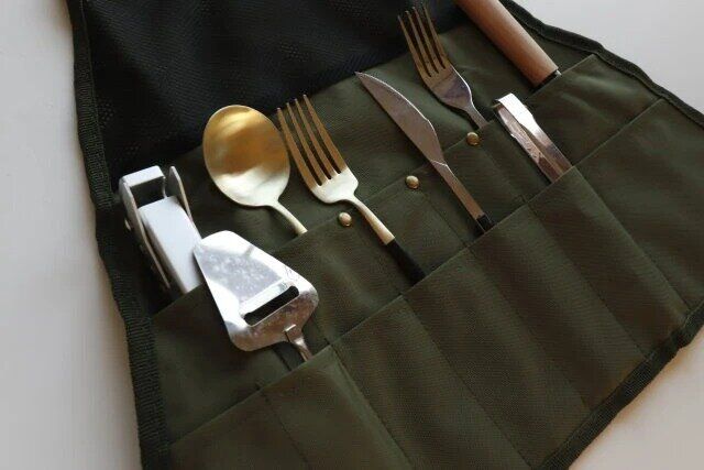 ダイソー ハンギングラック用サイドオーガナイザー ポケット カトラリー