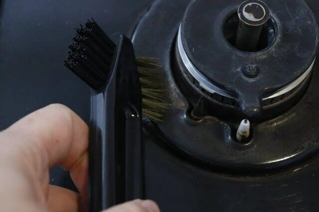 セリア 2WAY ガスレンジ用ブラシ 使用例