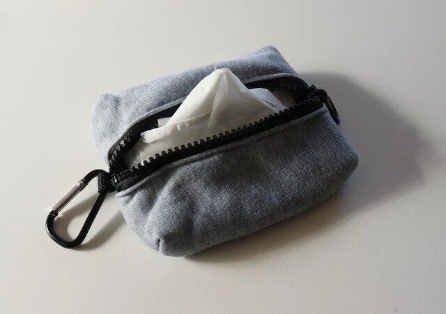 ダイソー ポケティケース（カラビナ付） ポケットティッシュ