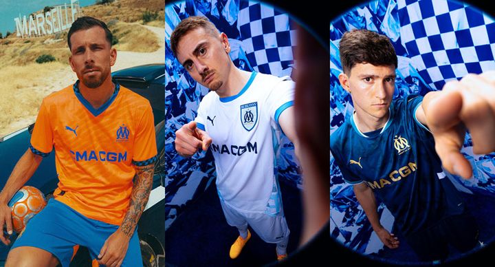 特別エンブレム登場！名門マルセイユの今季ユニフォームを一挙紹介 サードは「自動車デザイン」に