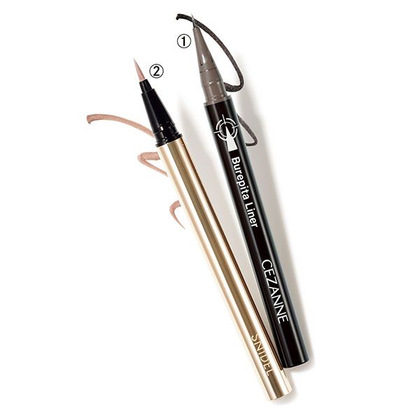 【1】セザンヌ ブレぴたライナー【2】SNIDEL BEAUTY シームレス リクイド アイライナー