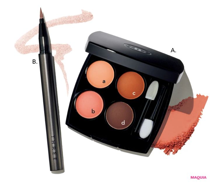 泉 里香さん×最旬アーティストが提案！ 秋のアイメイク、コーラル＆ゴールドはどう使う？_6