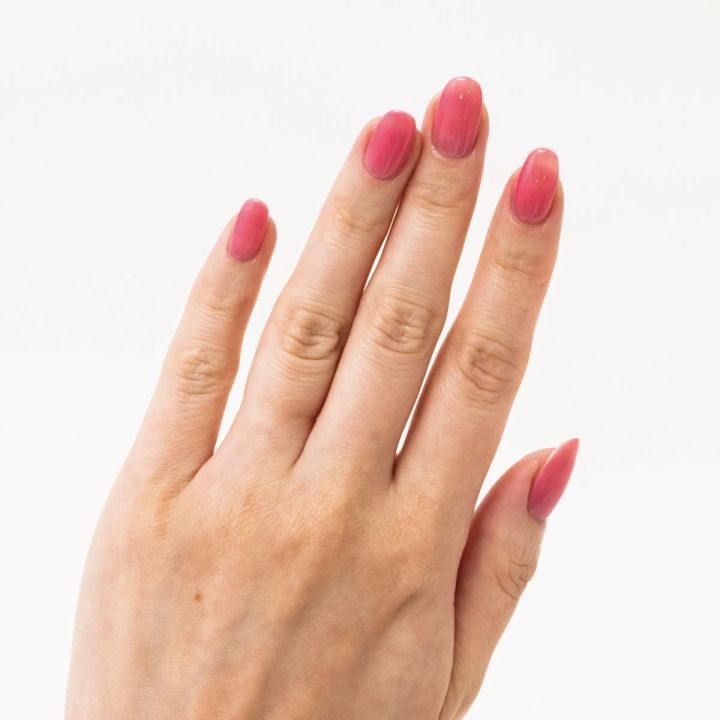 【セルフジェルネイルのやり方】ワンカラーネイルのできあがり！