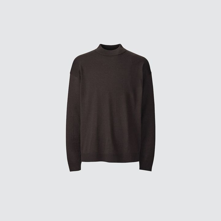 メリノブレンドモックネックセーター ¥3,990