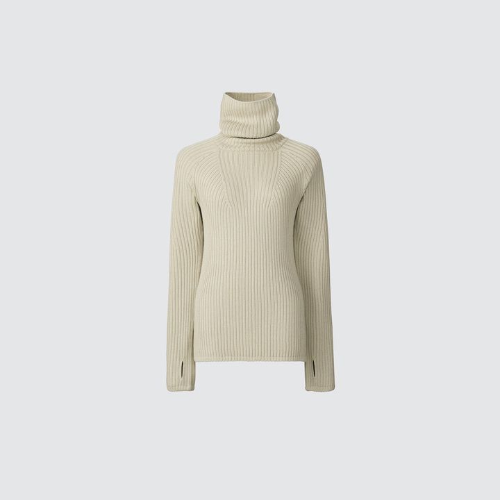 3Dメリノブレンドタートルネックセーター ¥4,990