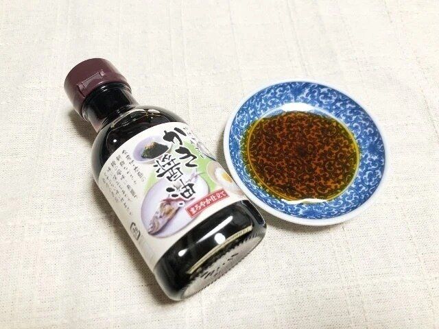 ダイソーの万能なマルキン かけて、うまいかき醤油