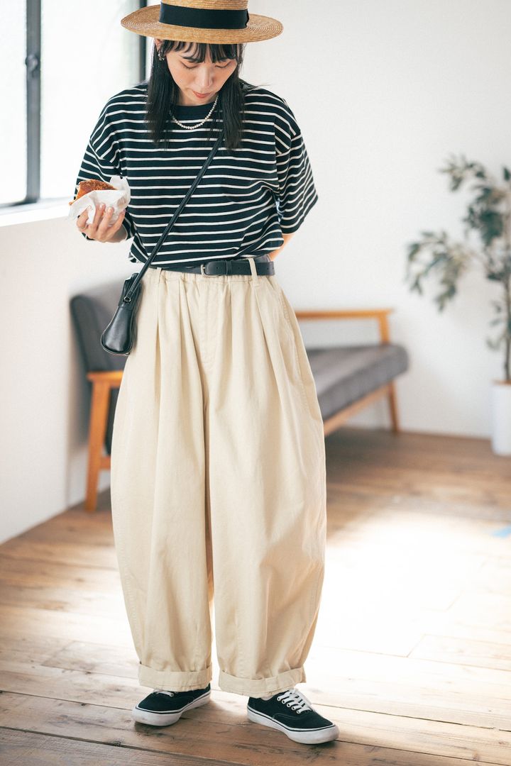 ワイドパンツコーデ2選。旬のシルエットでこなれた装いに【FUDGE FRIEND おしゃれさんの毎日コーディネート｜UMI】