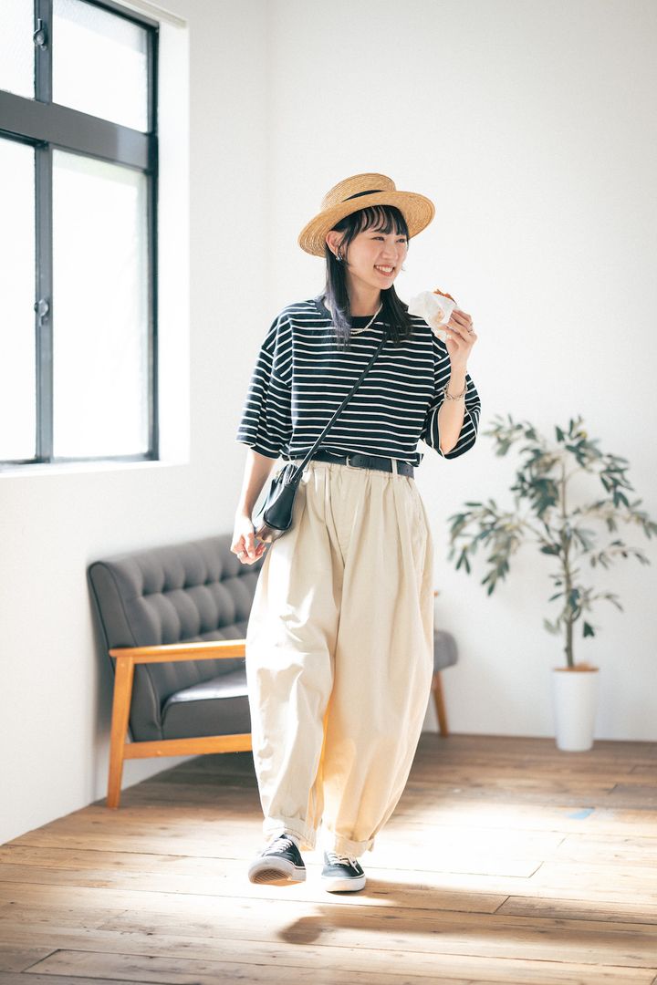 ワイドパンツコーデ2選。旬のシルエットでこなれた装いに【FUDGE FRIEND おしゃれさんの毎日コーディネート｜UMI】