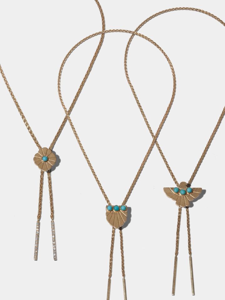 「プレイ オブ ウィッシュ」ネックレス（YG×ターコイス）￥173,800〜