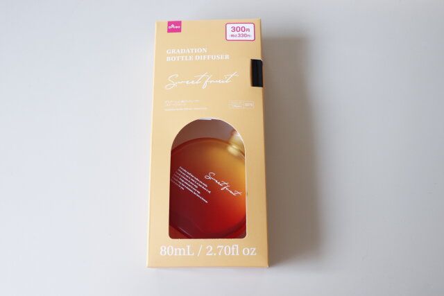 ダイソー グラデーション瓶ディフューザー（スイートフルーツ） パッケージ