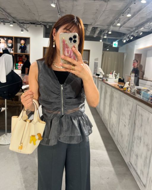 オーガンジベストの着用