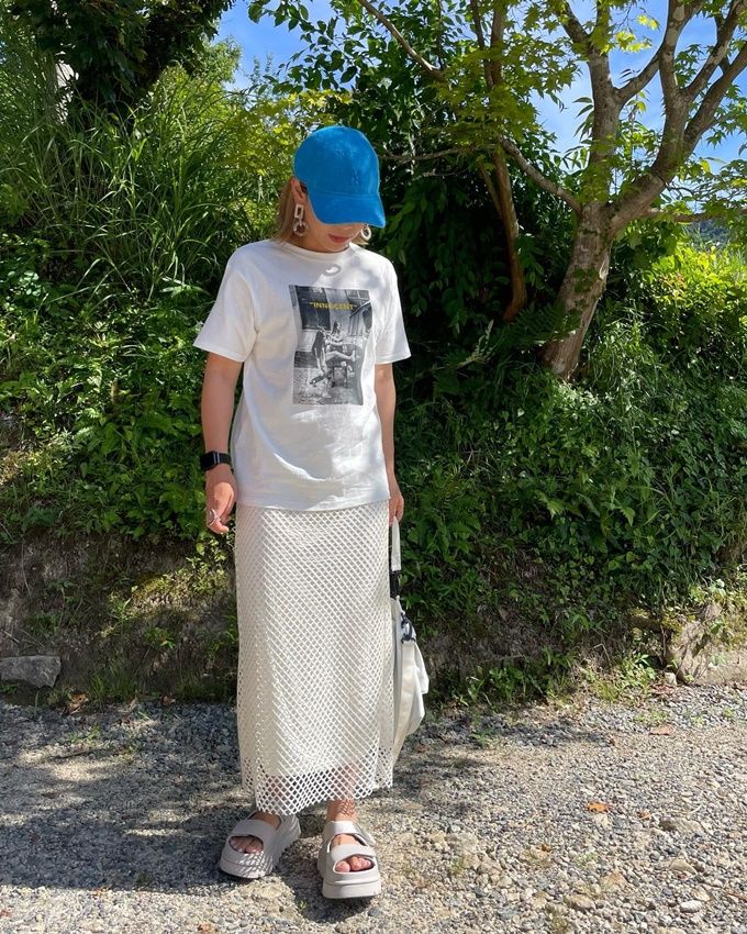 しまむら「メッシュタイトスカート」