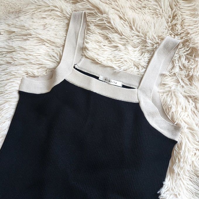 しまむら「配色リブタンクトップ」