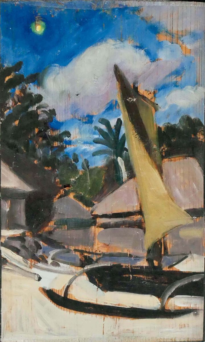 ヴァーツラフ・フィアラ「Ships on the Shore of Chichijima」