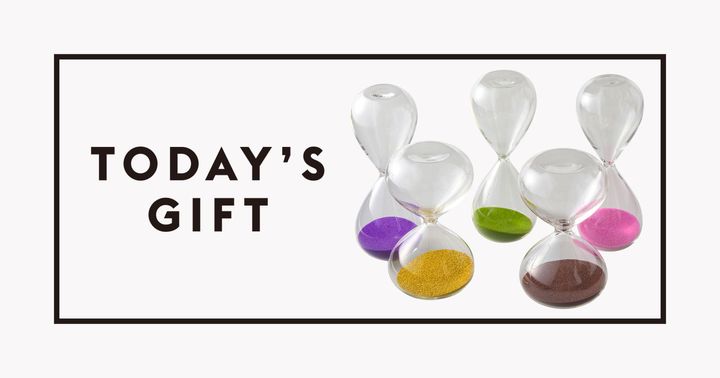 今日のギフト：〈廣田硝子〉の砂時計