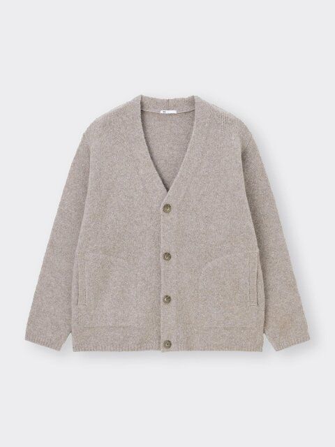 2024gu秋ブラッシーニットVネックカーディガン