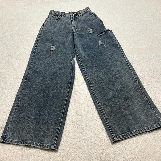 しまむら「デニムストレートパンツ」