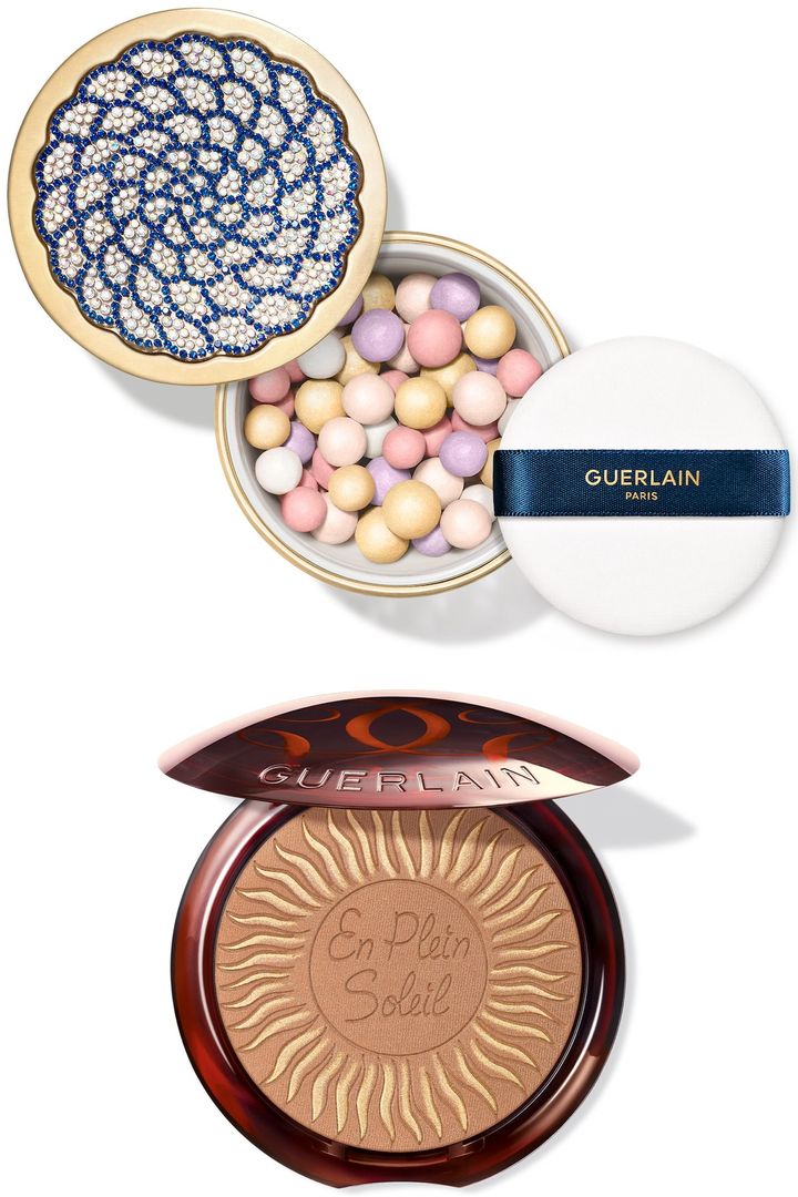 〈上〉メテオリット ビーユ スゥ レ ゼトワール ￥10,340（10月1日よりゲラン公式オンラインブティック先行、10月15日より全国限定発売） 〈下〉テラコッタ ブロンジング パウダー アン プラン ソレイユ ￥8,030（10月1日よりゲラン公式オンラインショップ限定発売）