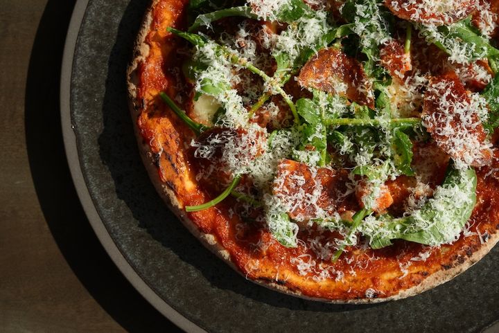 ピザ タコのプッタネスカ