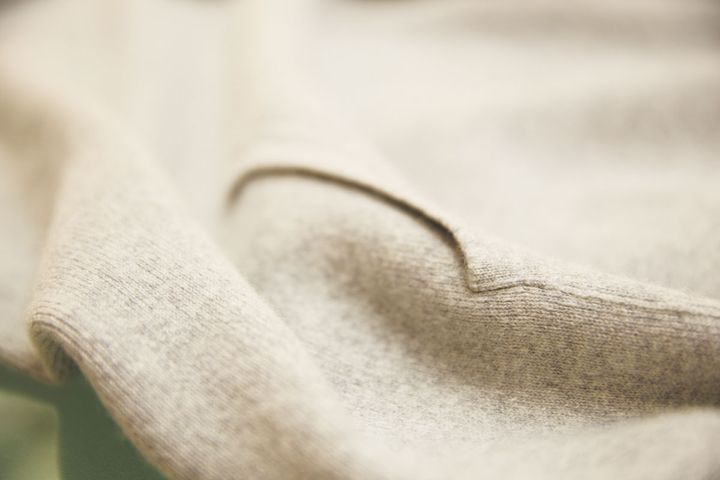カシミヤ素材のアップ