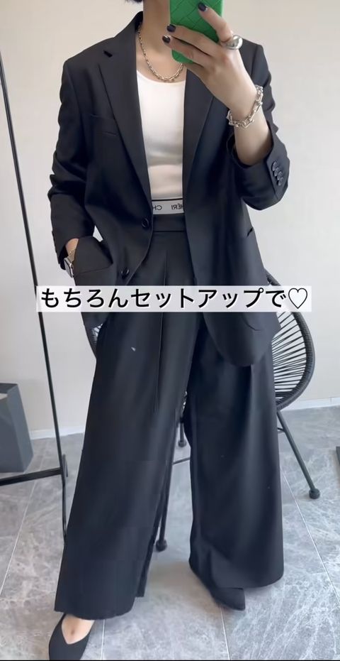 UNIQLO：Cのタックワイドパンツ2