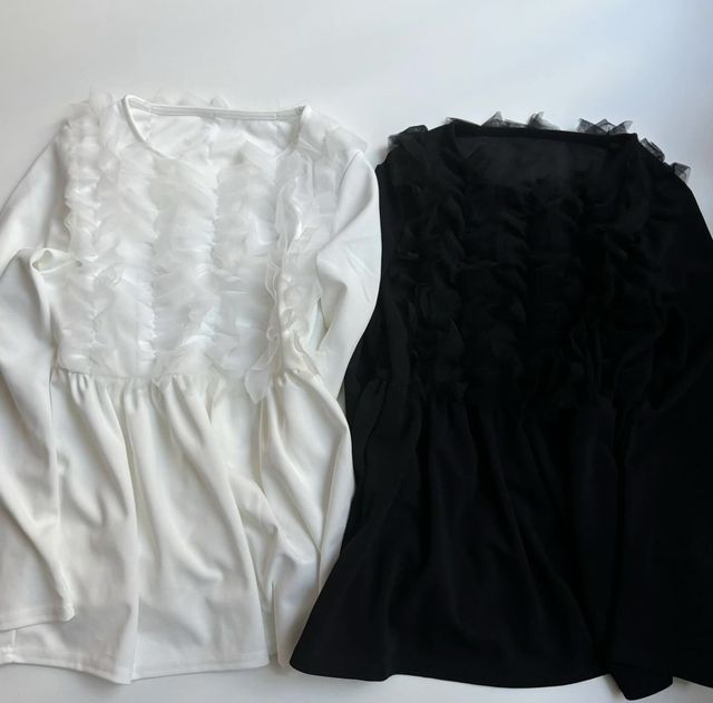 しまむらのチュールフリルブラウス2
