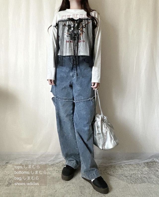 しまむらのチュールつきロンT1