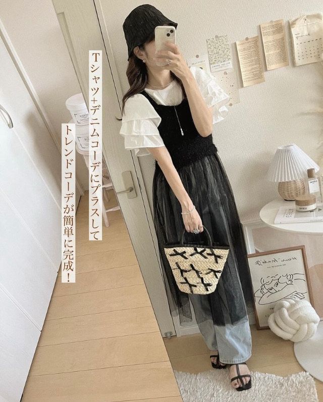 Tシャツとデニムコーデ